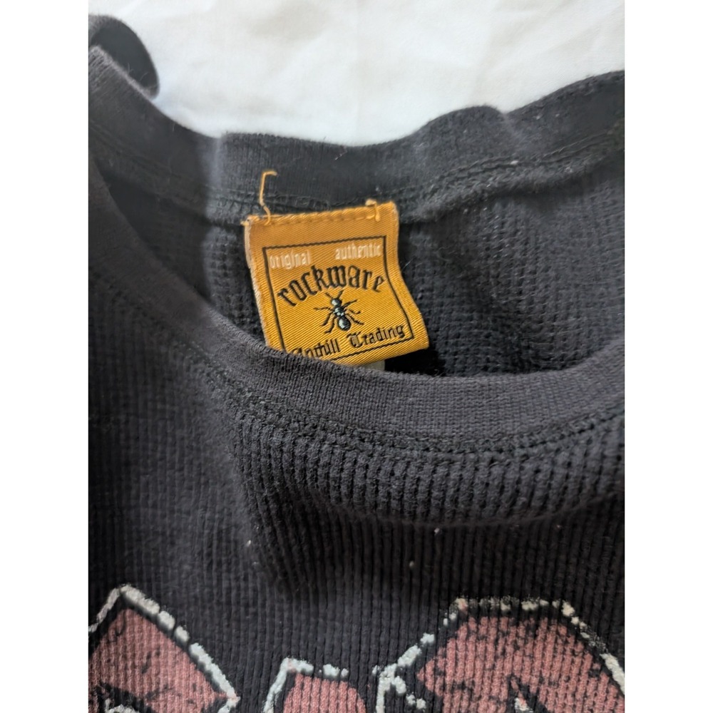 Rockware 2005‎ AC/DC Adult Large Black Long Sleeve Graphic Print Thermal Shirt - Picture 3 of 6
